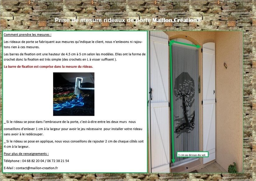 prise de dimension pour rideau de porte prise de dimension pour rideau de porte